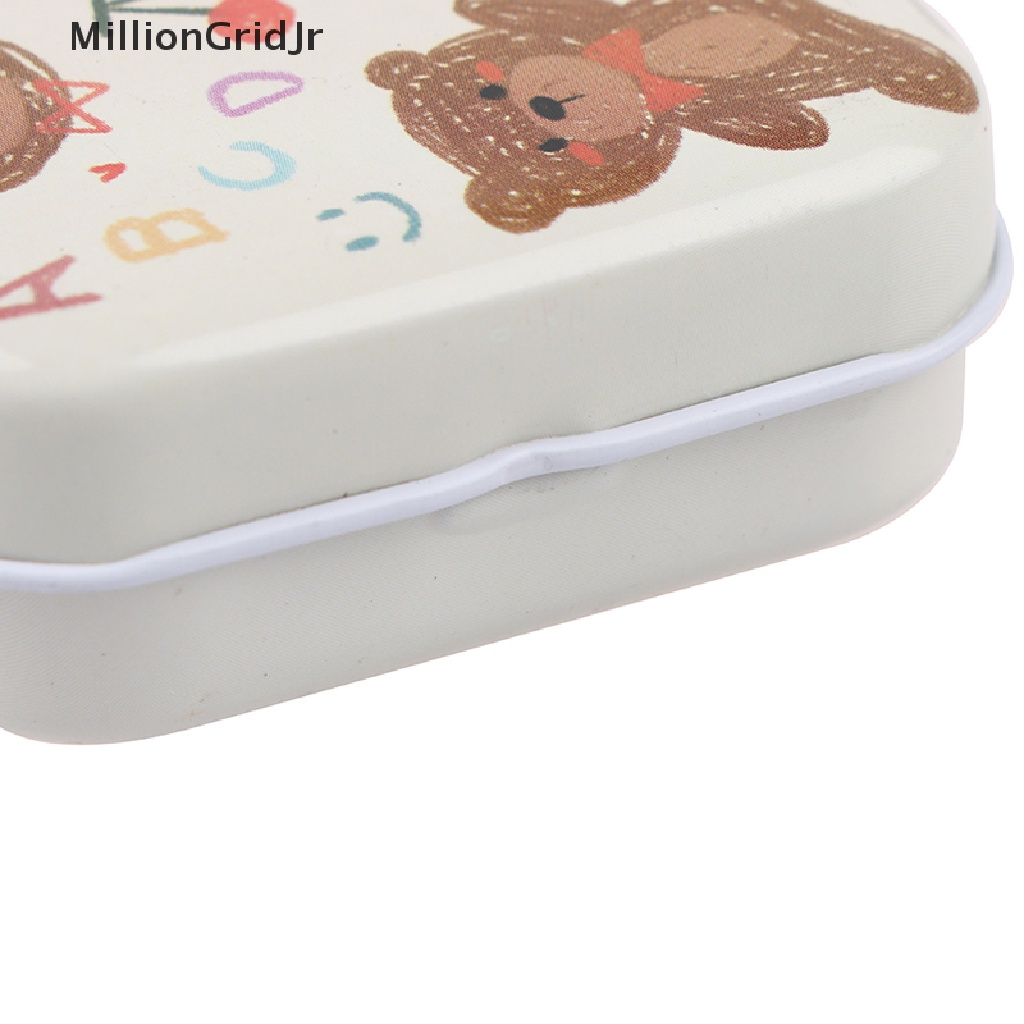 Mlg Hộp Thiếc Mini Đựng Trang Sức / Tiền Xu / Đồ Trang Sức Hình Chú Gấu