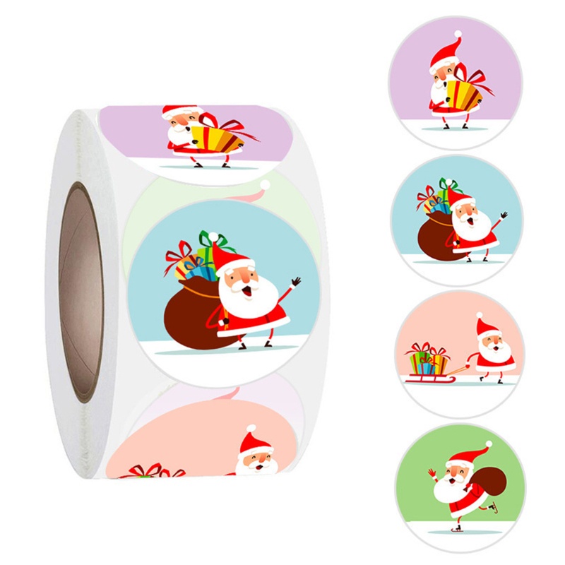 Cuộn 500 Nhãn Dán Trang Trí Giáng Sinh