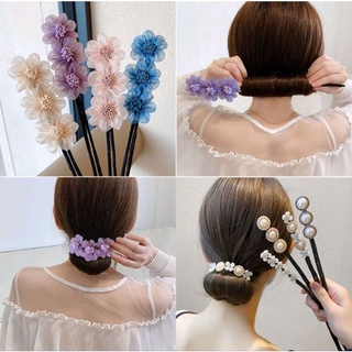 Thanh búi tóc, dây búi tóc hình hoa thanh lịch cho nữ
