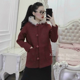 Áo dạ cổ lông