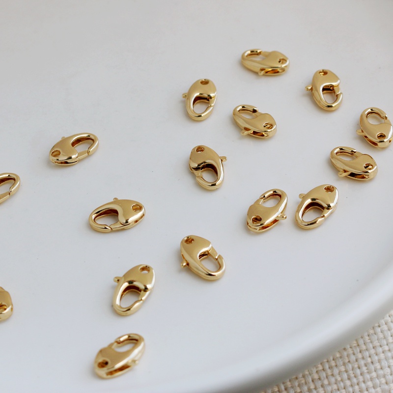 Móc Cài Càng Cua Bằng Đồng 14K 6 * 11mm Dùng Làm Vòng Tay/Vòng Cổ