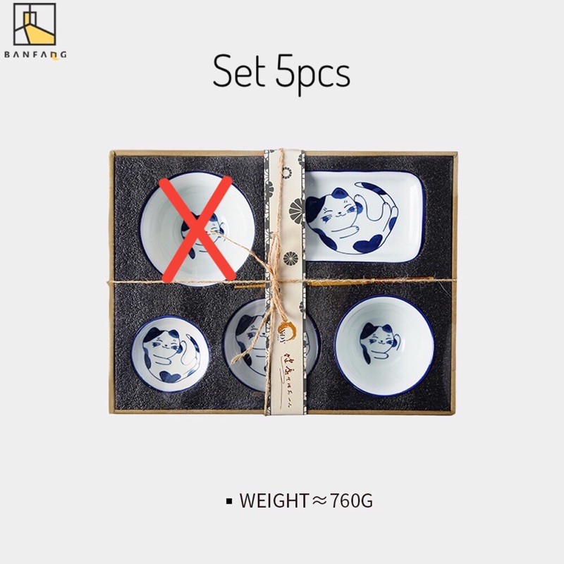 Bộ bát đĩa 6 món phong cách Nhật Bản HÀNG CÓ SẴN bowls and plates set ceramics