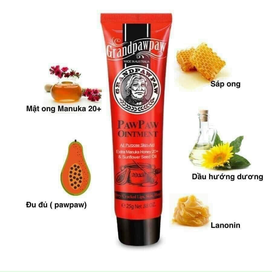 Kem dưỡng đu đủ đa năng - Grand Pawpaw Ointment 25gr