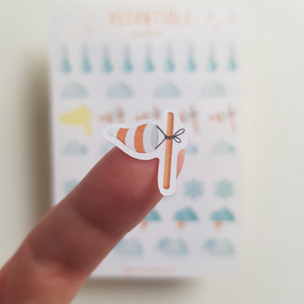 Essentials - Weather Stickers Cloudy - Chuyên dán sổ | Bullet Journal Stickers, Planner Stickers, Scrapbook Stickers