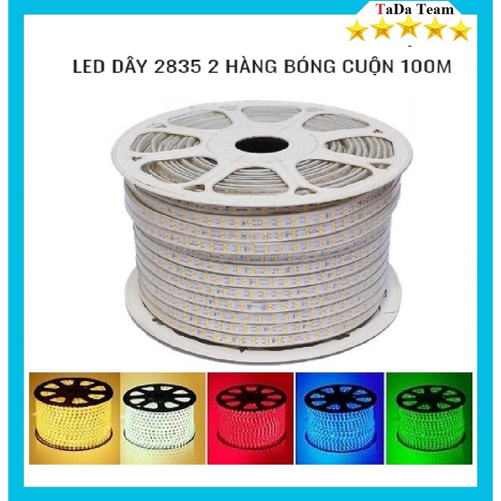 Dây đèn LED dây trang trí, hắt trần loại 2 mắt 1 hàng, dây đồng chống ẩm tuyệt đối ( mua trên 15m tặng nguồn)