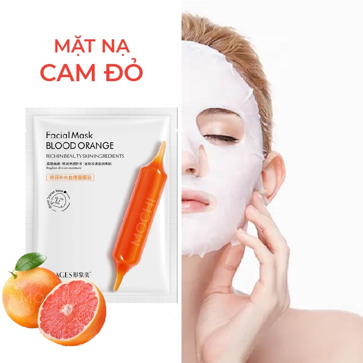 Mặt Nạ Cam Đỏ Ngừa Mụn Kiềm Dầu l Dưỡng Trắng Da l Cấp Ẩm Mask Giấy Đắp Mặt Blood Orange Images Nội Địa Trung MOCHI SHOP