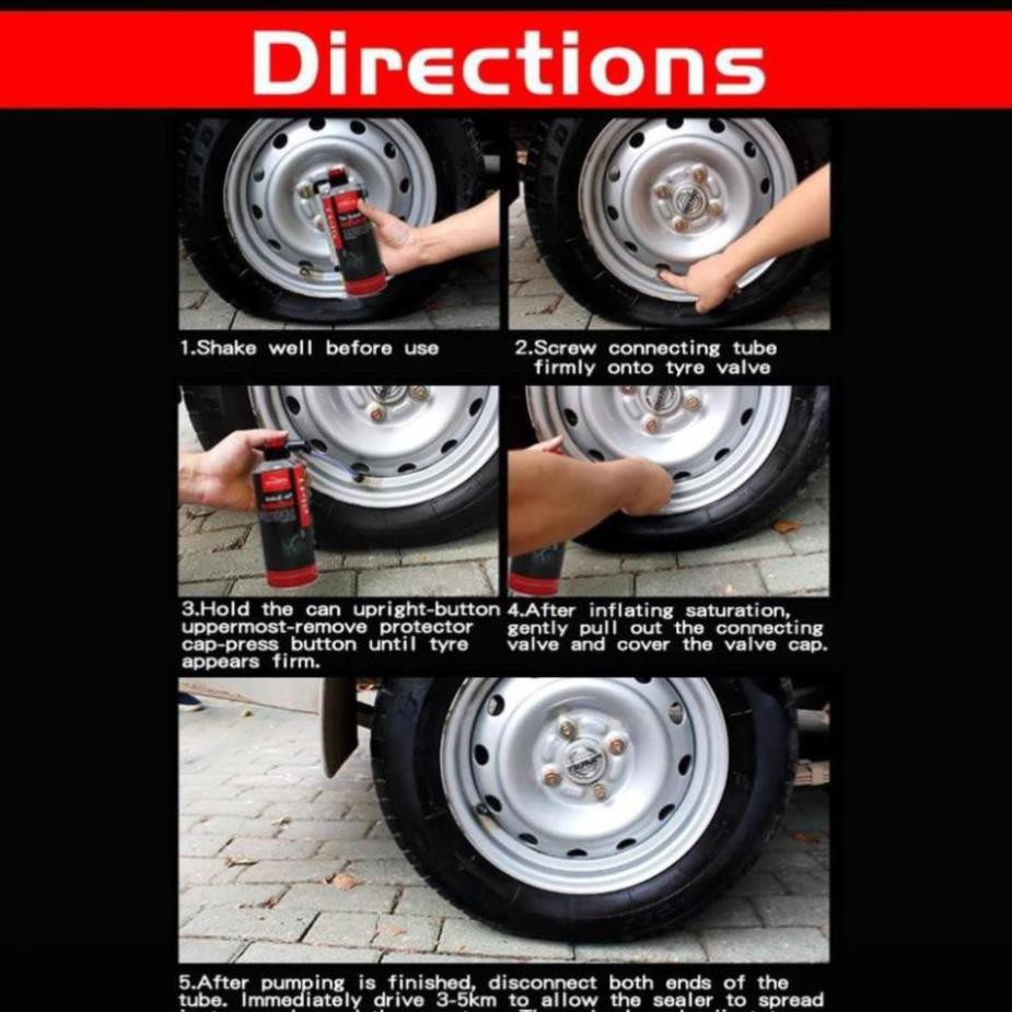 [COMBO 3 VÁ LỐP] Chai Vá Lốp - Bơm Lốp Khẩn Cấp Cho Xe Ô Tô, Xe Máy - Chất Bịt Kín Lốp Xe - THIS Tire Inflator - SANTA