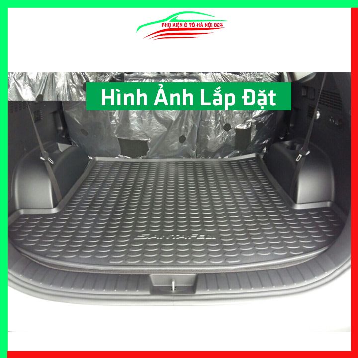 Thảm nhựa lót cốp Santafe 2019-2022 nhựa dẻo dày dặn đàn hồi tốt