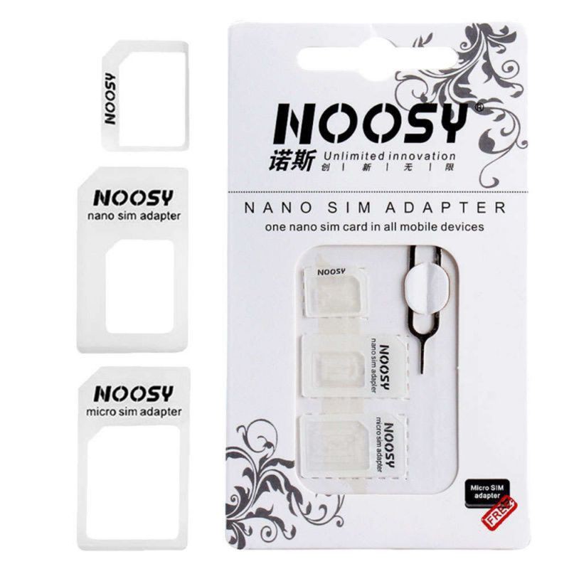 Bộ USB cắm chuyển đổi thẻ Micro Sim tiêu chuẩn thành Nano SIM 4 trong 1 cho  iPhone