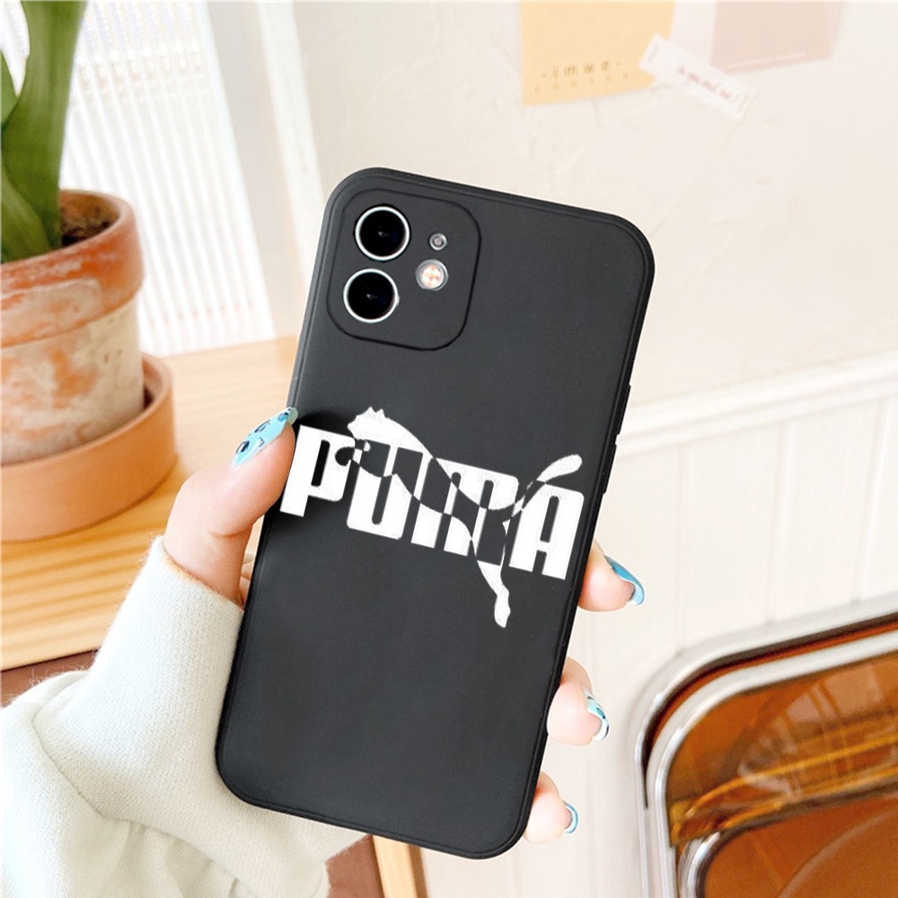 Ốp Lưng Iphone TPU Cạnh Vuông P.u.m.a & A.d.i.D.a.s, TPU Đen choIph6/6plus/6s/6splus/7/7plus/8/8plus/x/xs/11/12/promax
