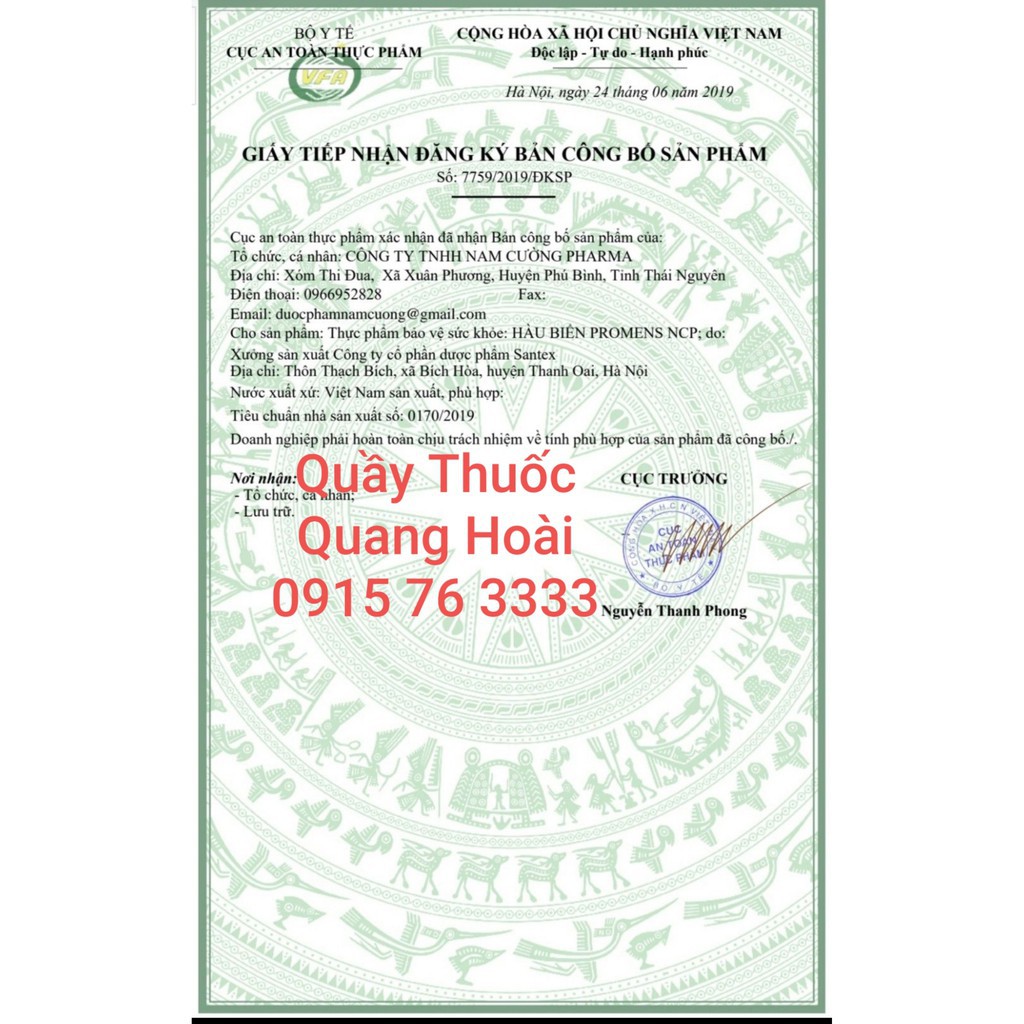 Hàu Biển Promens NCP tăng cường sinh lý Nam giới