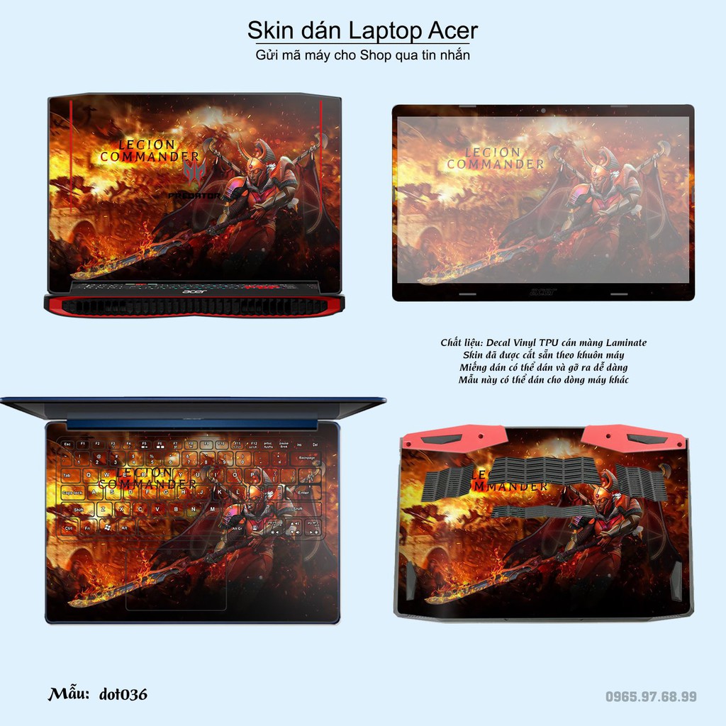 Skin dán Laptop Acer in hình Dota 2 nhiều mẫu 6 (inbox mã máy cho Shop)