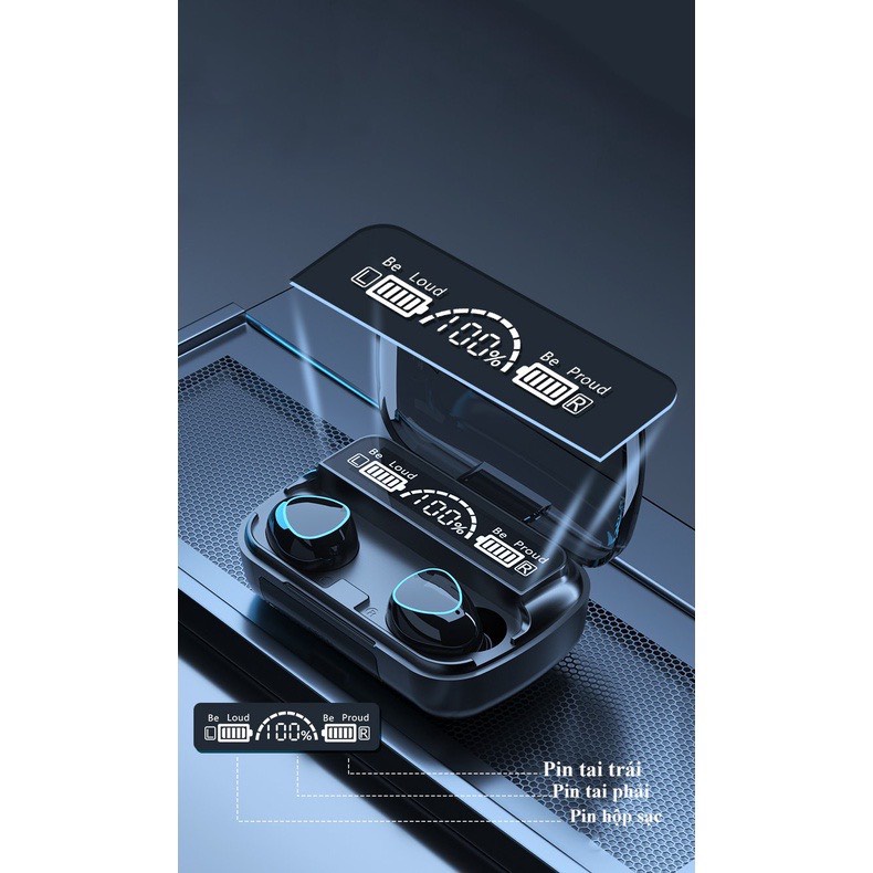 Tai Nghe Bluetooth M10 Phiên Bản Pro Nâng Cấp Pin 3500mahTrâu, Nút Cảm Ứng Tự Động Kết Nối Chống Nước Chống Ồn