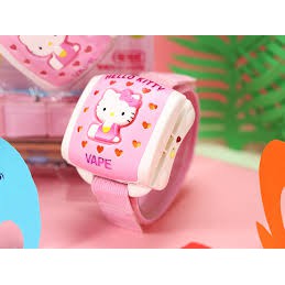 MÁY ĐUỔI MUỖI VÀ CÔN TRÙNG MINI CHO BÉ CỦA NHẬT HELLO KITTY KÈM VÒNG ĐEO TAY