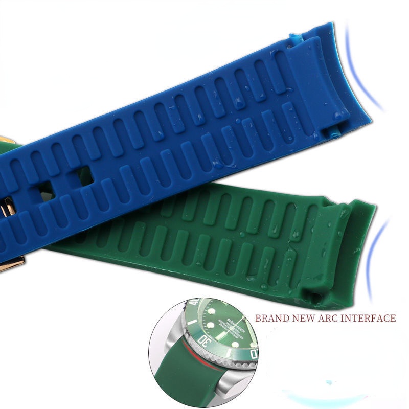 Dây Đeo Đồng Hồ Bằng Cao Su Silicone Cho Rolex 18mm 20mm 22mm 19mm 21mm 24mm