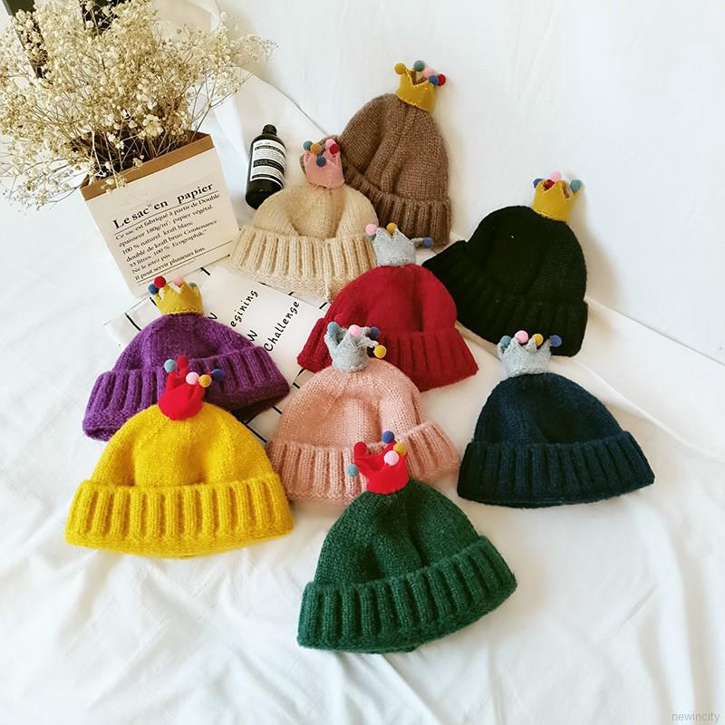 Nón đan len giữ ấm phong cách Hàn Quốc dễ thương cho bé