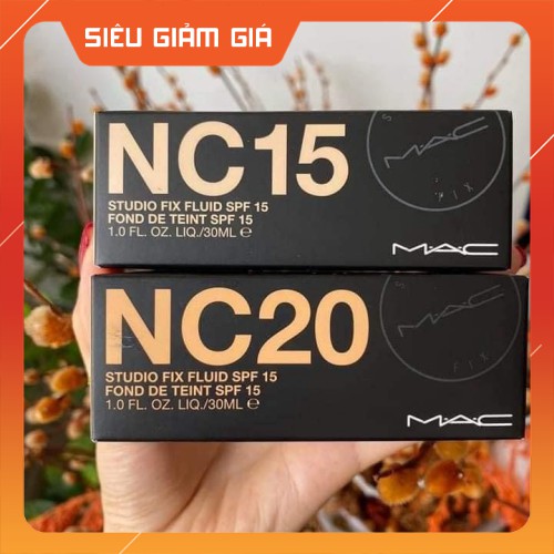 [Chính Hãng] Kem Nền MAC NC15 Studio Fix Fluid SPF15 Dành Cho Da Sáng