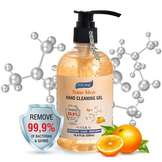 GEL RỬA TAY KHÔ VICARE NANO BẠC 500ML - SẠCH KHUẨN, DƯỠNG ẨM DA TAY
