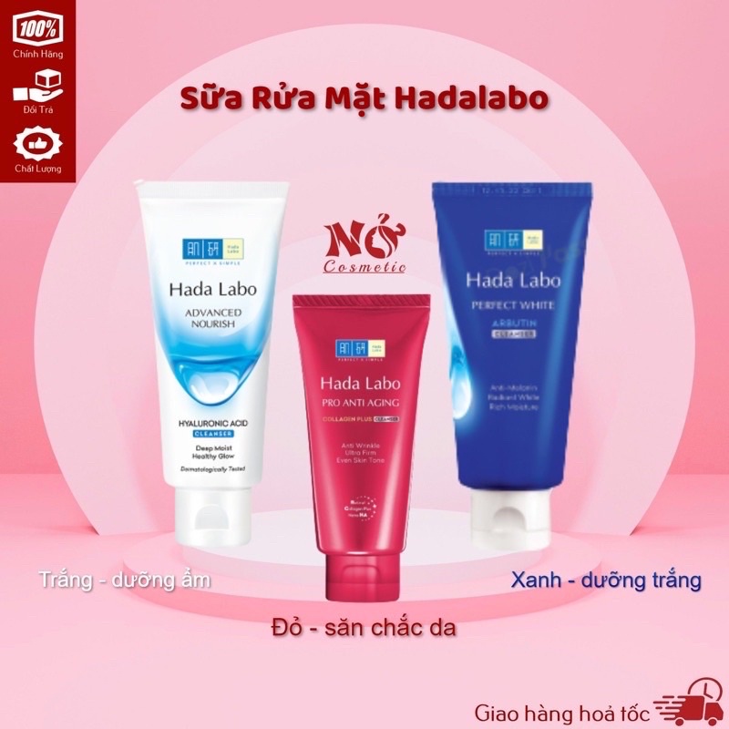 SỮA RỬA MẶT HADALABO NHẬT BẢN CÁC MÀU 80g