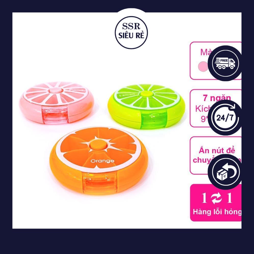 Hộp chia thuốc quả cam, đựng thuốc 7 ngày tiện lợi (LA1621)