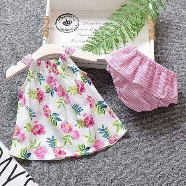 Combo set váy hoa cho bé trả sỉ