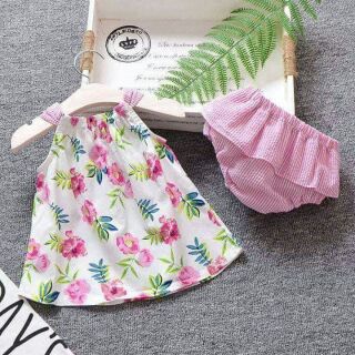 Combo set váy hoa cho bé trả sỉ