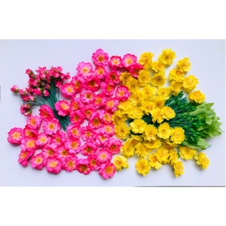 [FS 50k] Hoa mai/ hoa đào giả trang trí Tết 40pcs/ túi