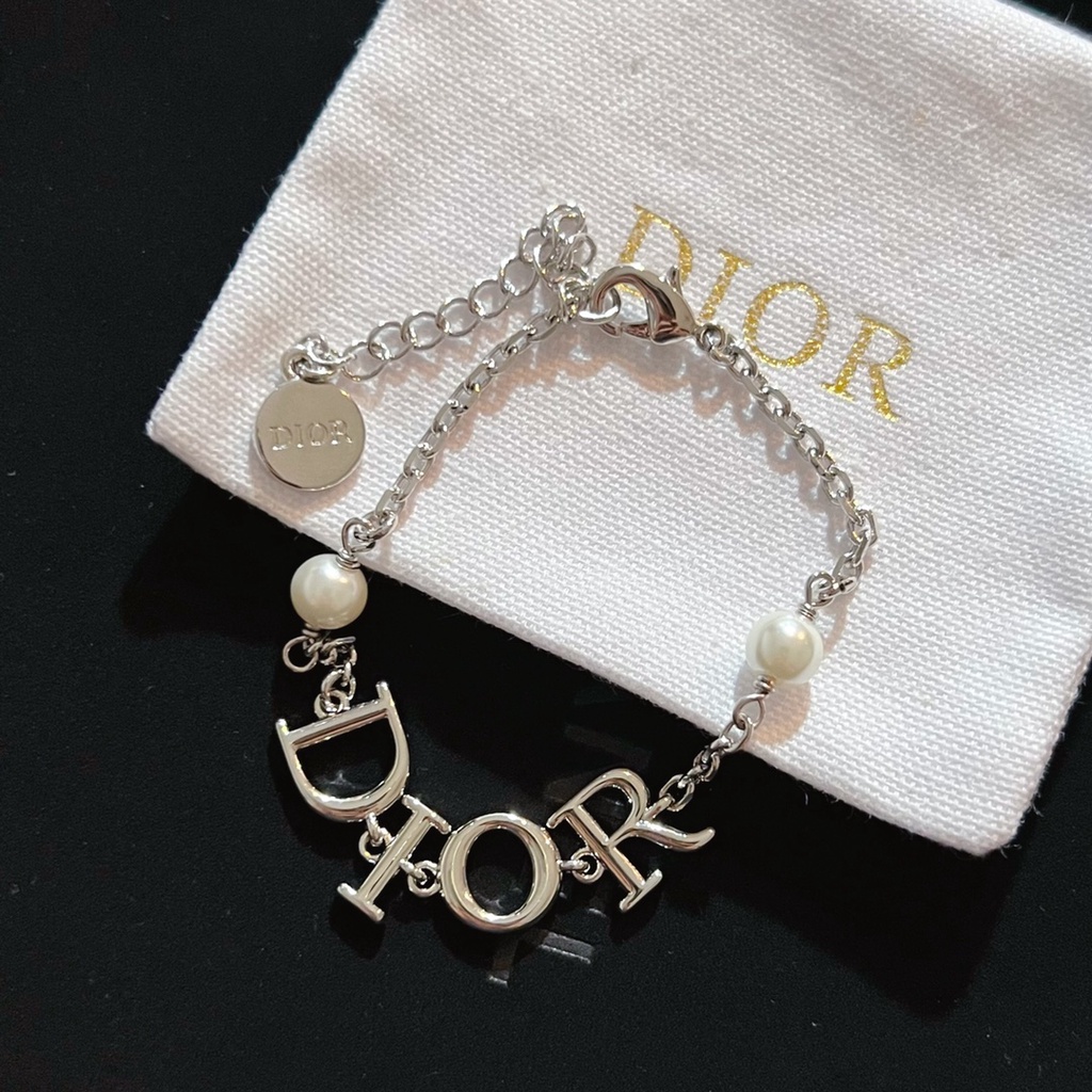 Vòng Tay Ngọc Trai Dior Thời Trang Mạ Bạc 925