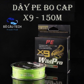 Dây dù bọ cạp x9 - dây dù pe lure x9 wildpro dài 150m