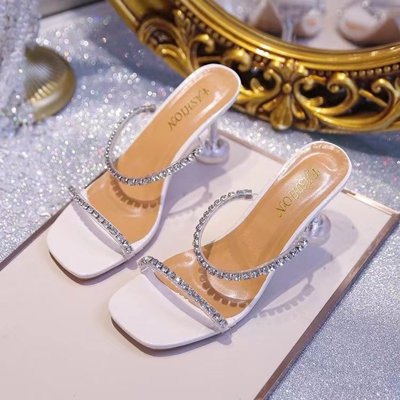 Dép cao gót IELGY đính đá phong cách pháp thời trang cho nữ