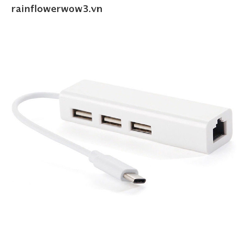 Cáp ChuyểN ĐổI USB-C 3.1 Sang USB 3.0 Ethernet Lan RJ45 Cho Apple / laptop