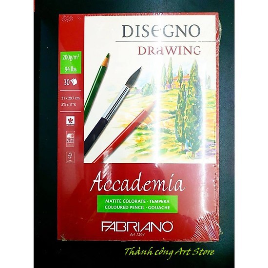 [TC Art Store] Sổ vẽ Fabriano 120gsm A3, A4, A5 có lò xo