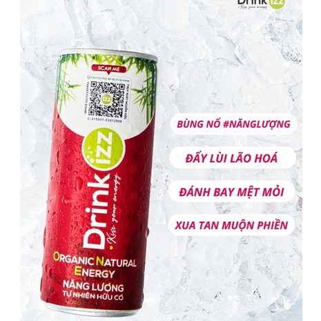 Nước uống hữu cơ cung cấp năng lượng Drinkizz - DATE:11/2023