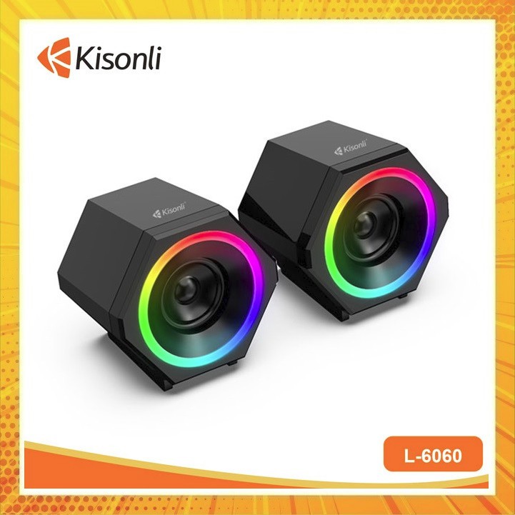 BỘ LOA MÁY TÍNH KISONLI L-6060 ĐÈN LED CỰC CHẤT