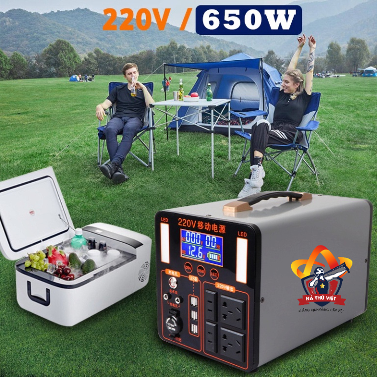 Trạm sạc dự phòng di động - nguồn điện di động du lịch dã ngoại 200.000-500.000 mAh sạc nhanh- nguồn ra 220V-DCP17