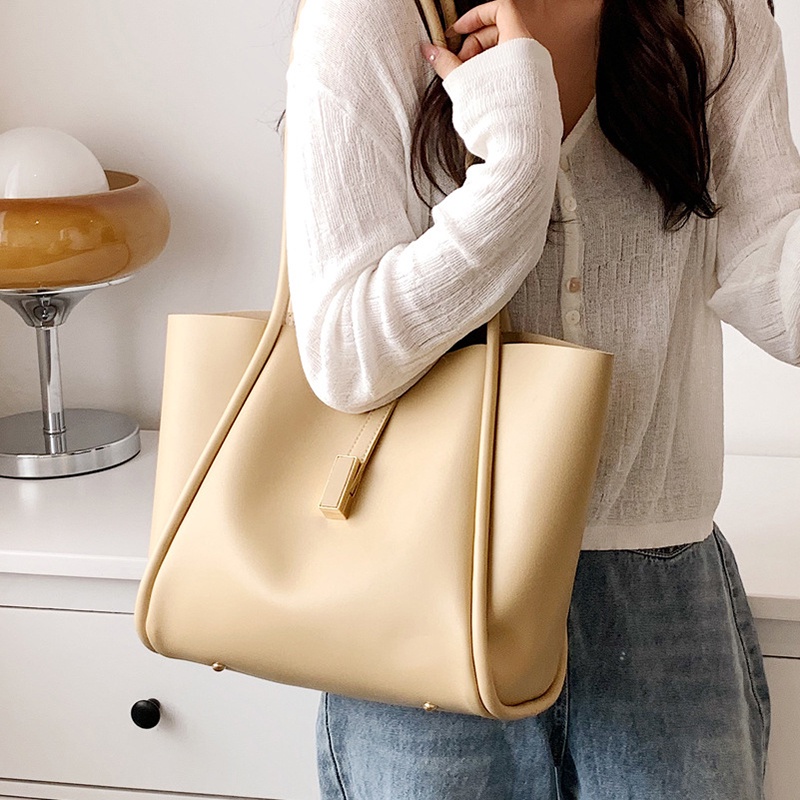 Túi đeo vai IELGY cỡ lớn màu sắc đơn giản thời trang cho nữ