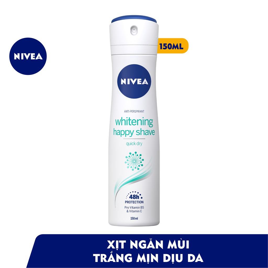 Xịt ngăn mùi Nivea trắng mịn làm dịu da 150ml (bao bì mới)