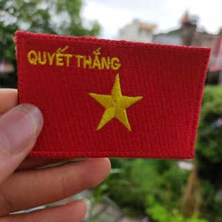 Patch vải nhám dính cờ Việt nam, quân cờ kỳ đỏ sao vàng. vietnam flag