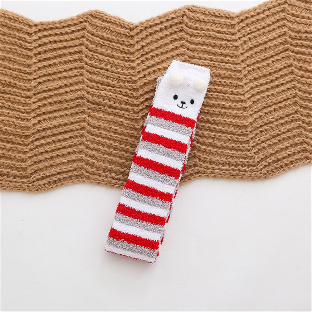 tất giáng sinh Đôi Vớ Dài Họa Tiết Ấm Áp Dễ Thương Cho Nữ