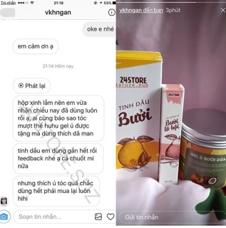 Combo Tinh dầu bưởi + Gel ủ bưởi dừa