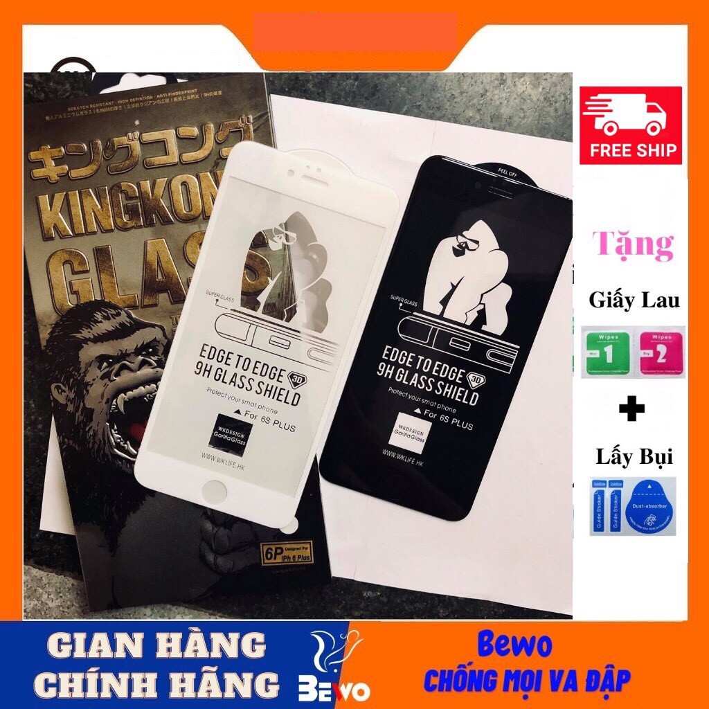 Kính Cường Lực KingKong Full Màn iphone 6/7Plus/8Plus/X/Xs/XsMax/11/11Pro/11ProMax/12ProMax/13/13ProMax