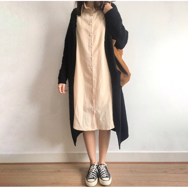 CC District - Váy sơ mi dáng dài Louis Shirt Dress (tặng kèm váy lót thun bên trong) | BigBuy360 - bigbuy360.vn