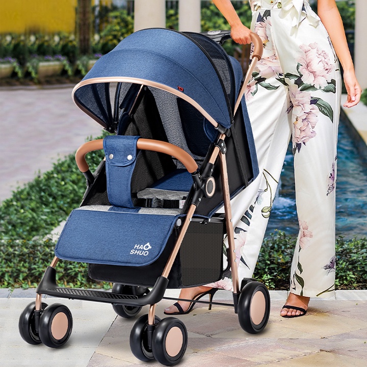 Xe đẩy gấp gọn cao cấp cho bé, đổi chiều, nhiều tư thế cho bé bảo hành 24 tháng miễn phí HAPPY HOME