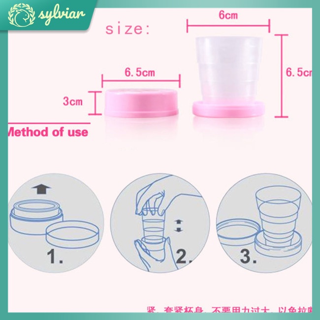 Cốc Uống Nước Gấp Gọn Họa Tiết Hoạt Hình Dễ Thương Cho Bé