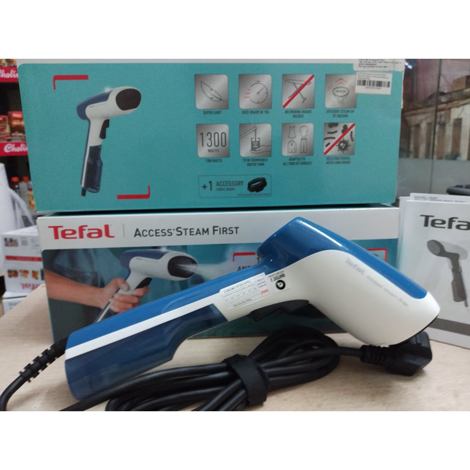 Tefal- Bàn ủi hơi nước cầm tay DT6130E0- Công suất 1300W- Phun hơi 20g/phút- Chức năng chống cặn- Hàng chính hãng