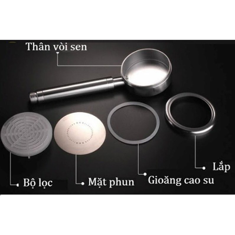 Bộ vòi sen tắm nóng lạnh tăng áp cao cấp, củ sen inox 304, lực nước phun mạnh ( tặng dây dẫn) ( 1022+ TSTA)