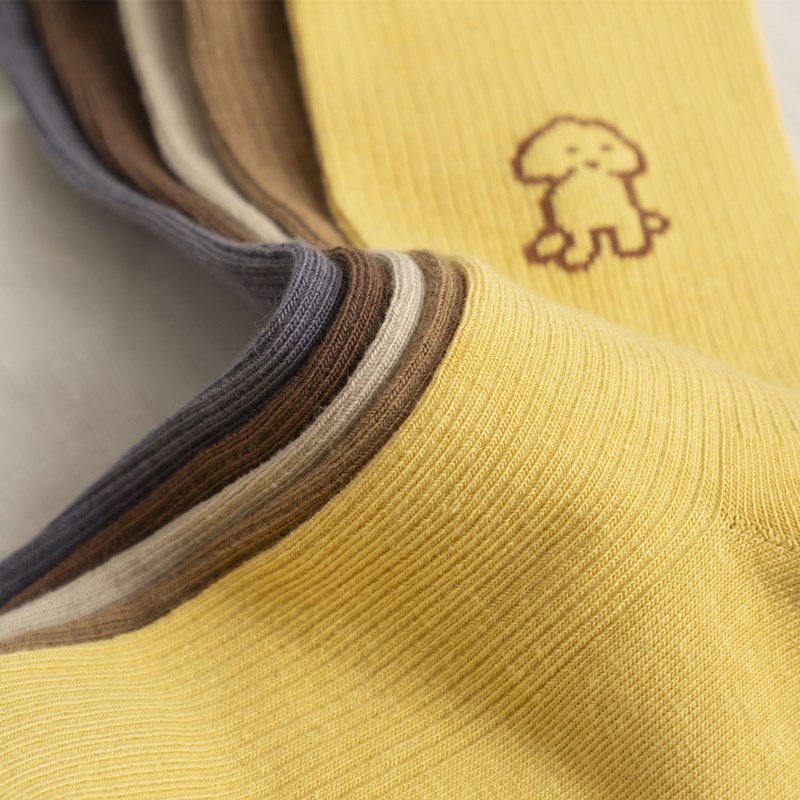 Tất vớ nữ cổ cao hoạt hình cún dễ thương cotton cute cao cấp TN11