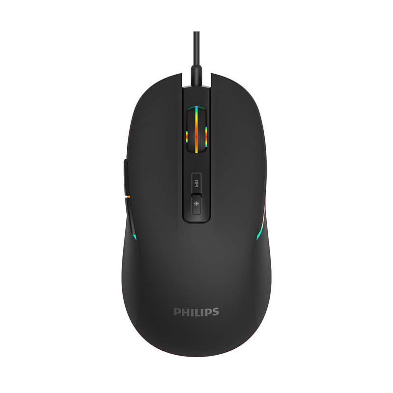 Chuột 7D chuyên game Philips SPK9414 (G414) led RGB - DPI 3700 (đen)