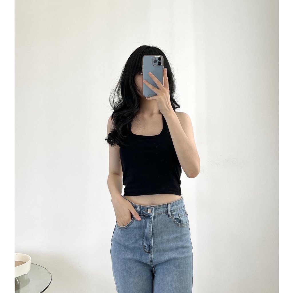 Áo 3 lỗ croptop choàng cổ thời trang nữ Miho house