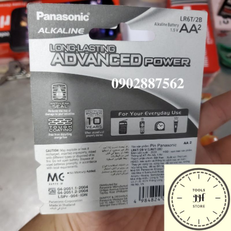 viên pin Panasonic Alkaline  1 vỉ 2 viên (AA, AAA)